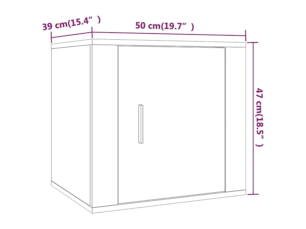 Tables de chevet 2 pcs Blanc 50x39x47 cm