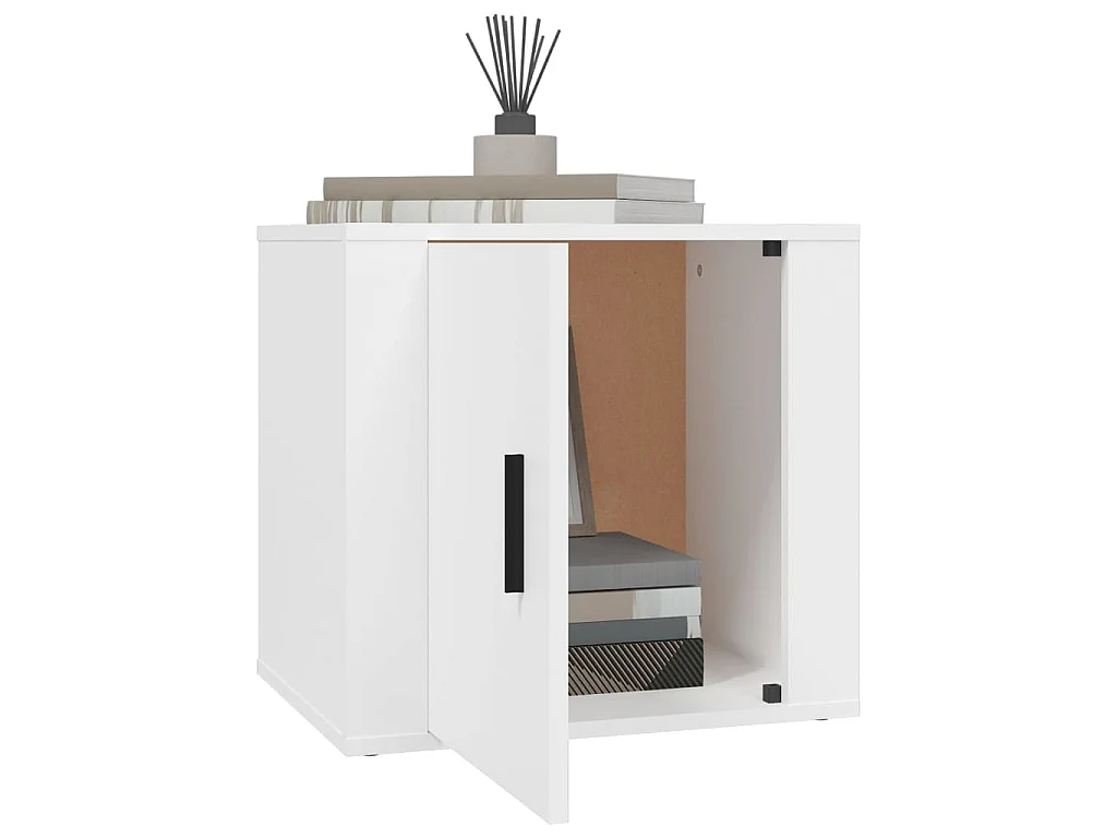 Tables de chevet 2 pcs Blanc 50x39x47 cm