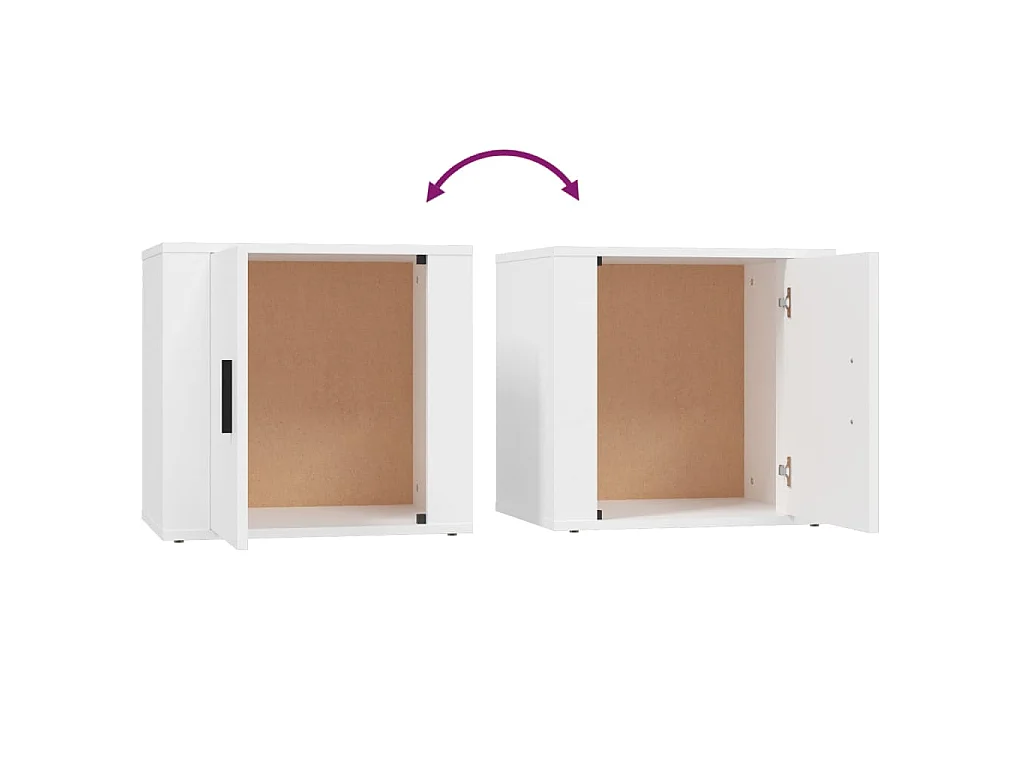 Tables de chevet 2 pcs Blanc 50x39x47 cm