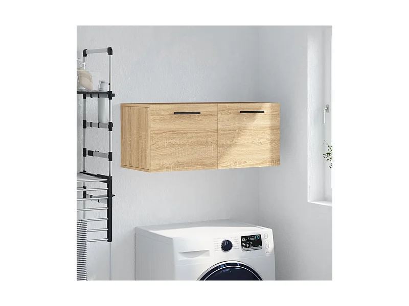 Wandkast 80x36,5x35 cm bewerkt hout sonoma eikenkleurig