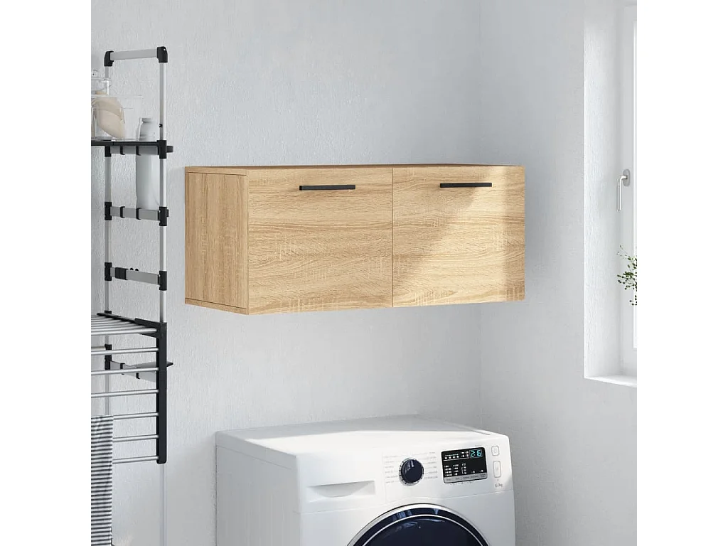 Mobile a Parete Rovere Sonoma 80x36,5x35 cm Legno Multistrato