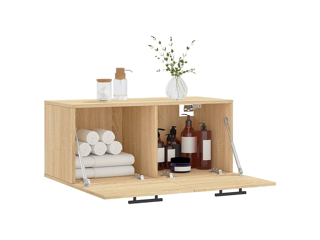 Mobile a Parete Rovere Sonoma 80x36,5x35 cm Legno Multistrato