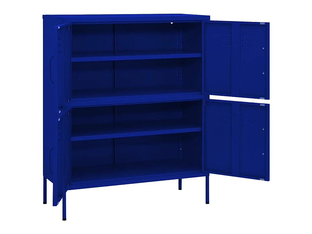 Lagerschrank Marineblau 80x35x101,5 cm Stahl