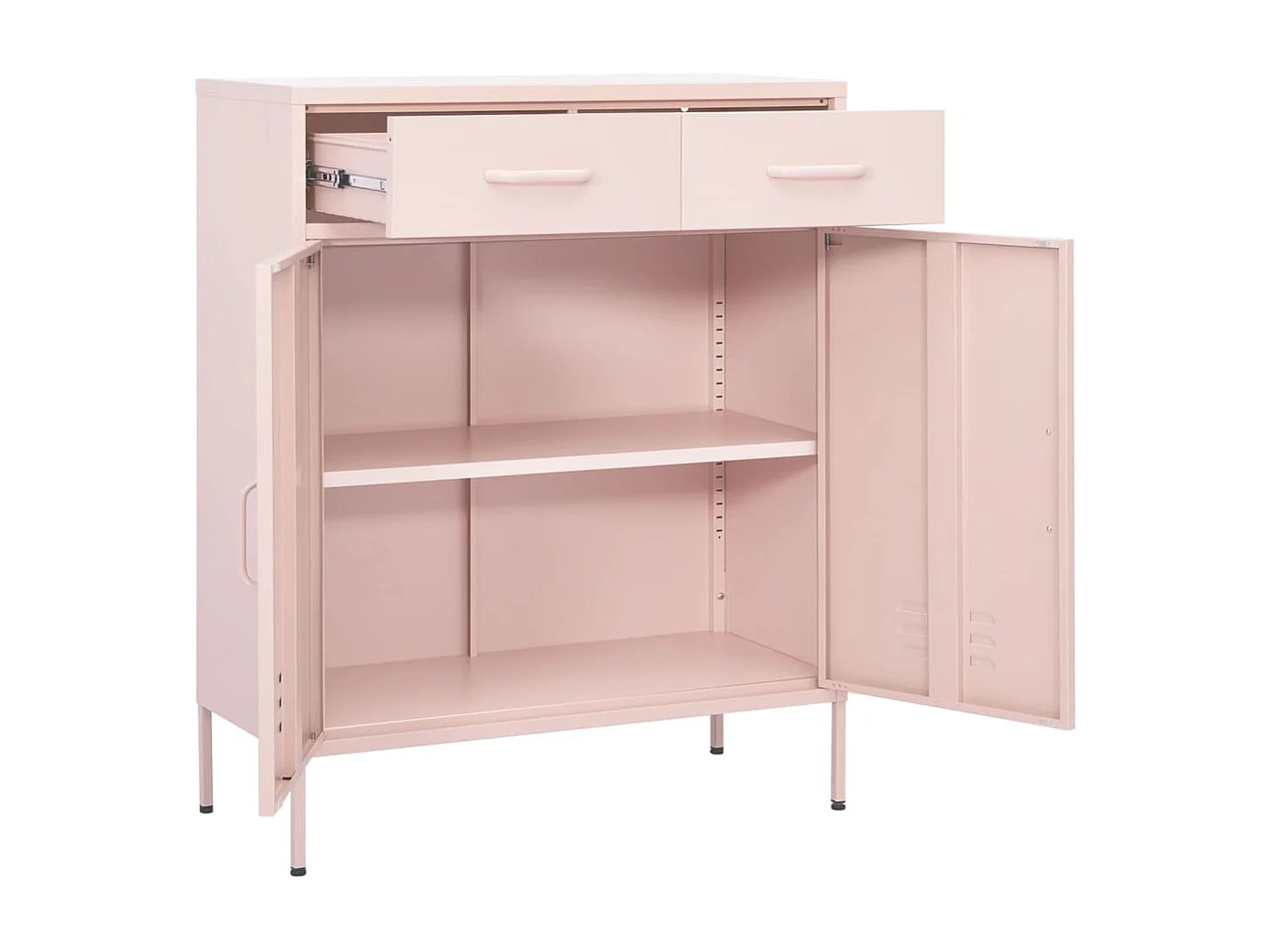 Armoire de rangement Rose 80x35x101,5 cm Acier