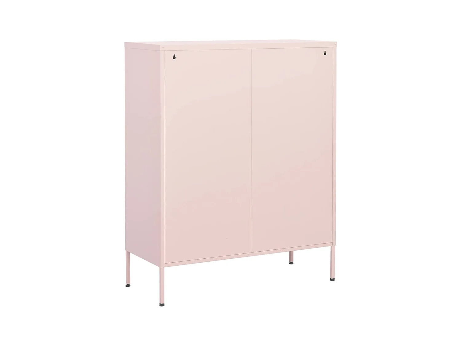 Armario de almacenamiento acero rosa 80x35x101,5 cm