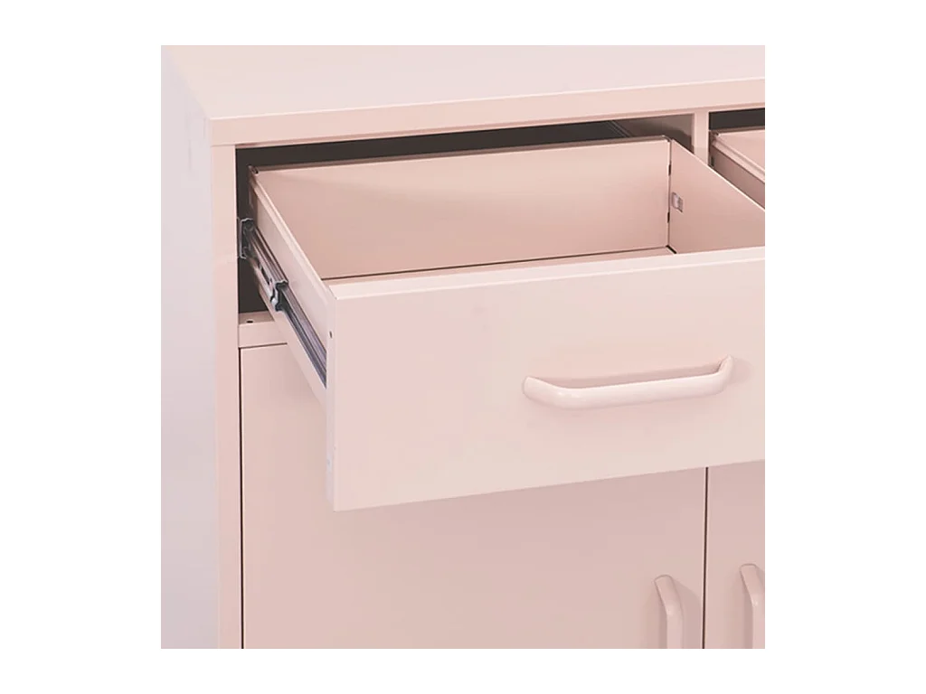 Armario de almacenamiento acero rosa 80x35x101,5 cm
