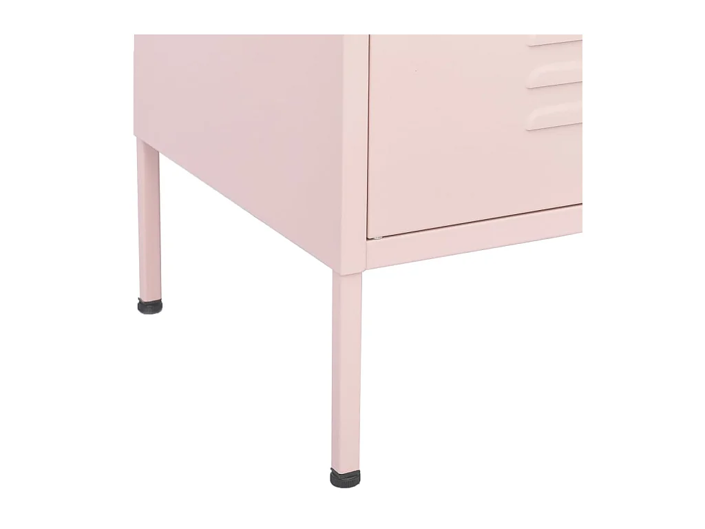 Armario de almacenamiento acero rosa 80x35x101,5 cm