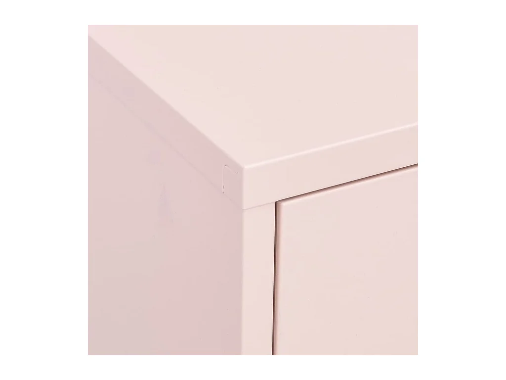 Armario de almacenamiento acero rosa 80x35x101,5 cm