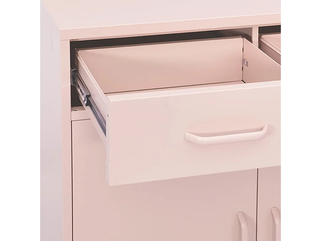 Armadietto Rosa 80x35x101,5 cm in Acciaio