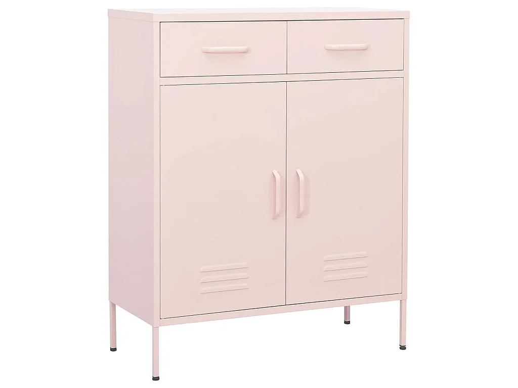 Armário de arrumação aço 80x35x101,5 cm rosa