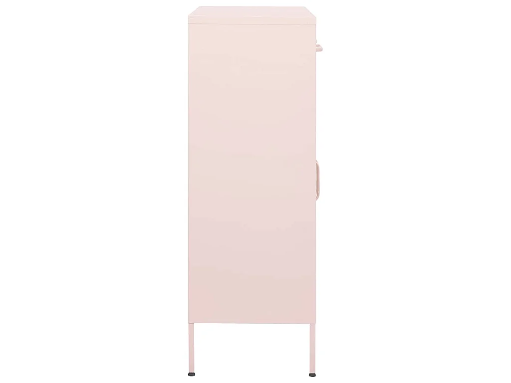 Armario de almacenamiento acero rosa 80x35x101,5 cm
