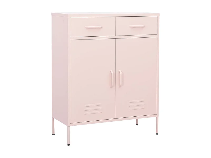 Armoire de rangement Rose 80x35x101,5 cm Acier