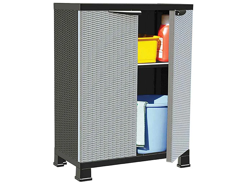 Armoire en plastique 68x39x92 cm Design de rotin