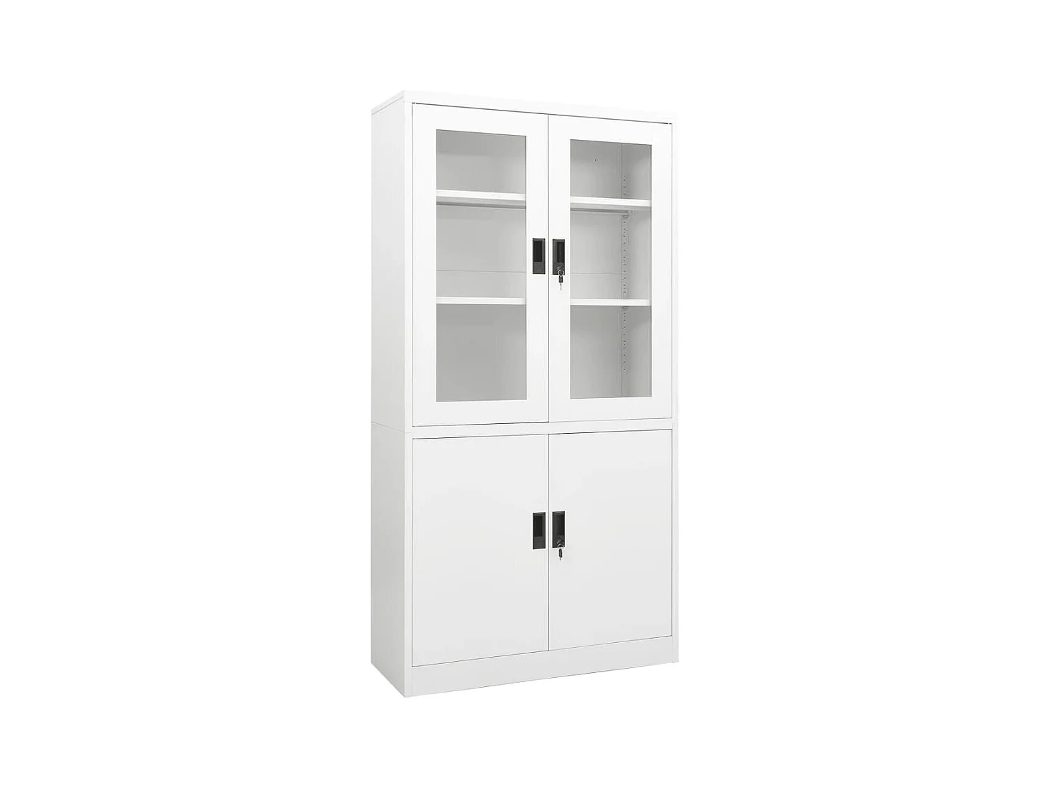 Armoire de bureau Blanc 90x40x180 cm Acier