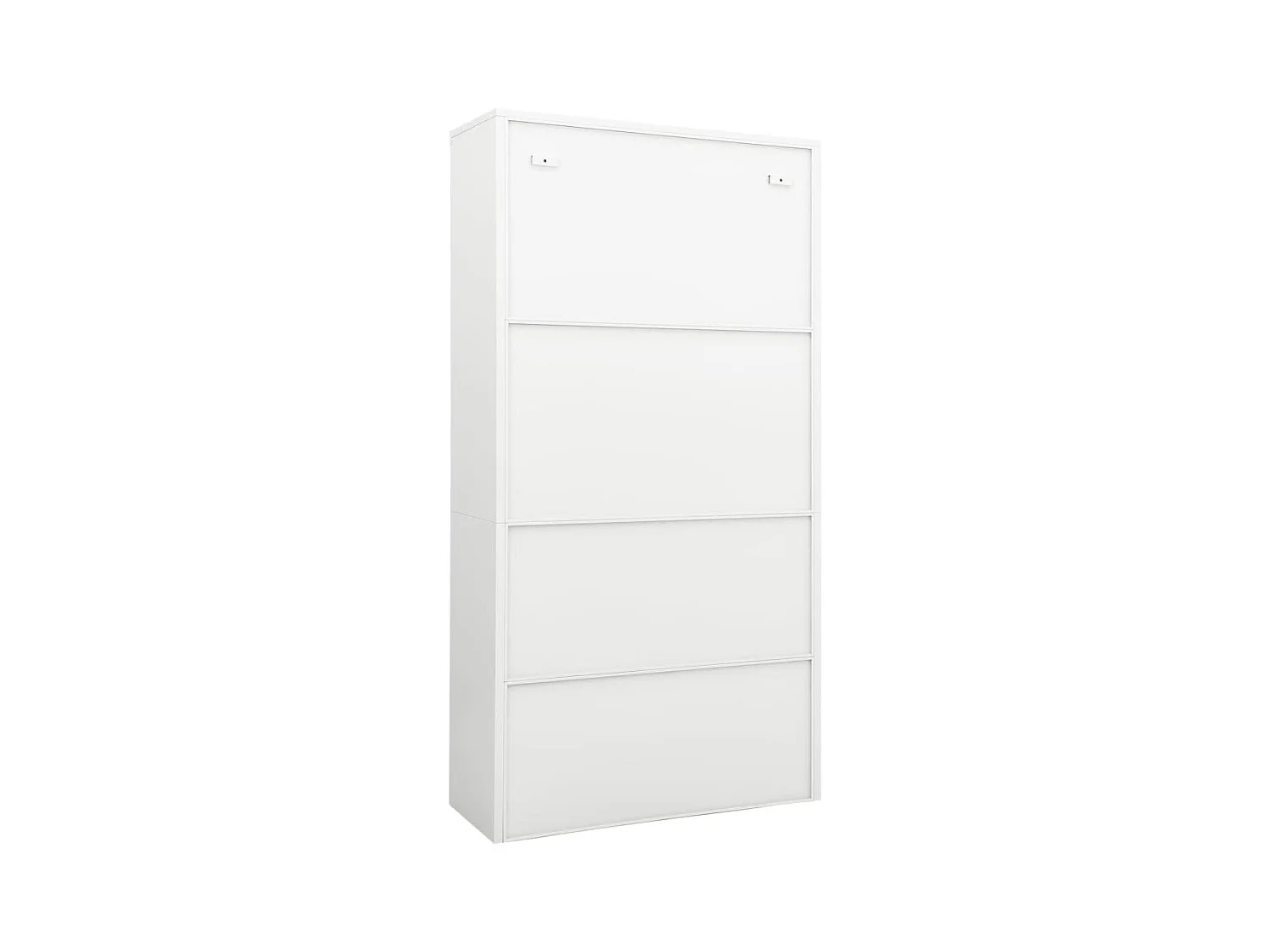 Armadio per Ufficio Bianco 90x40x180 cm in Acciaio