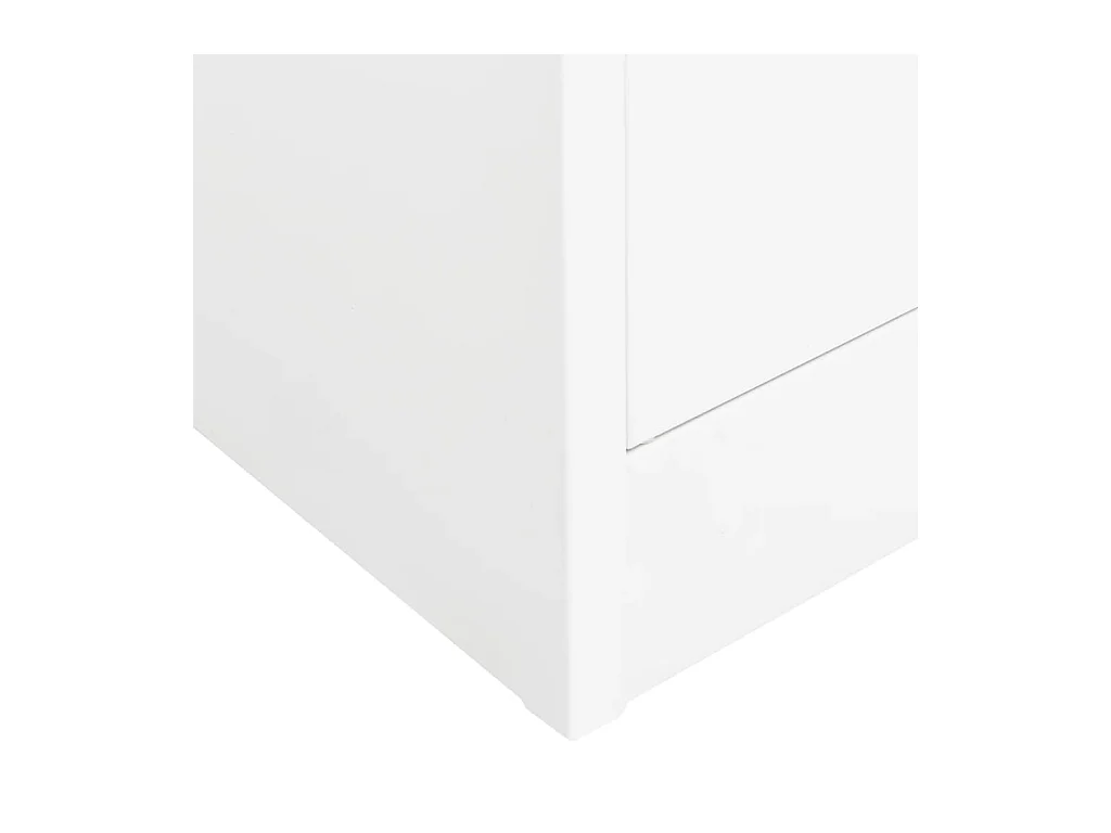 Armadio per Ufficio Bianco 90x40x180 cm in Acciaio