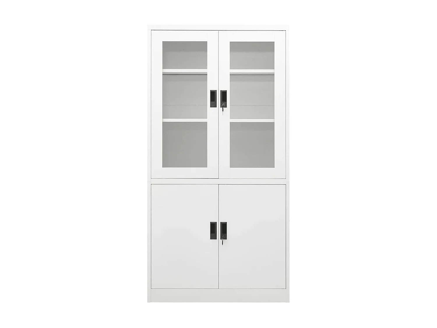 Armoire de bureau Blanc 90x40x180 cm Acier