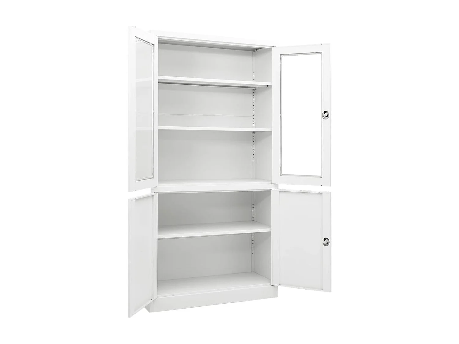 Armoire de bureau Blanc 90x40x180 cm Acier