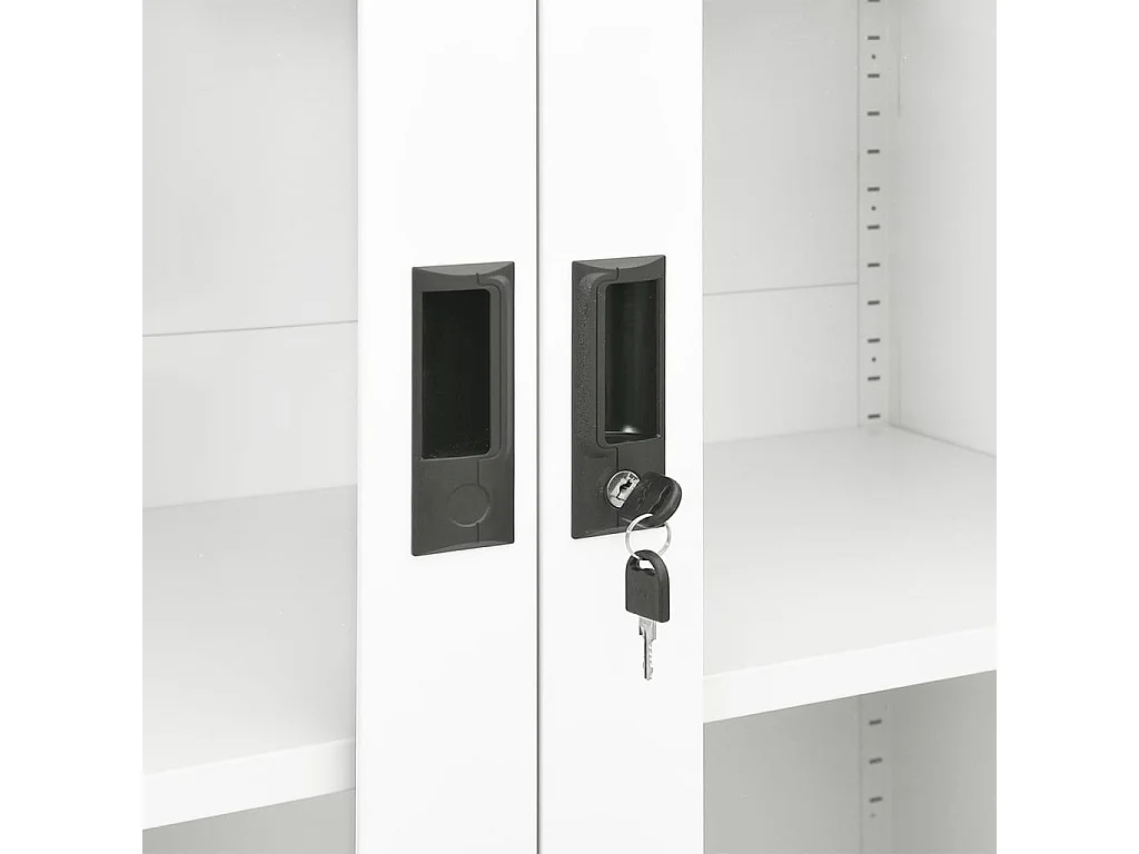 Armoire de bureau Blanc 90x40x180 cm Acier