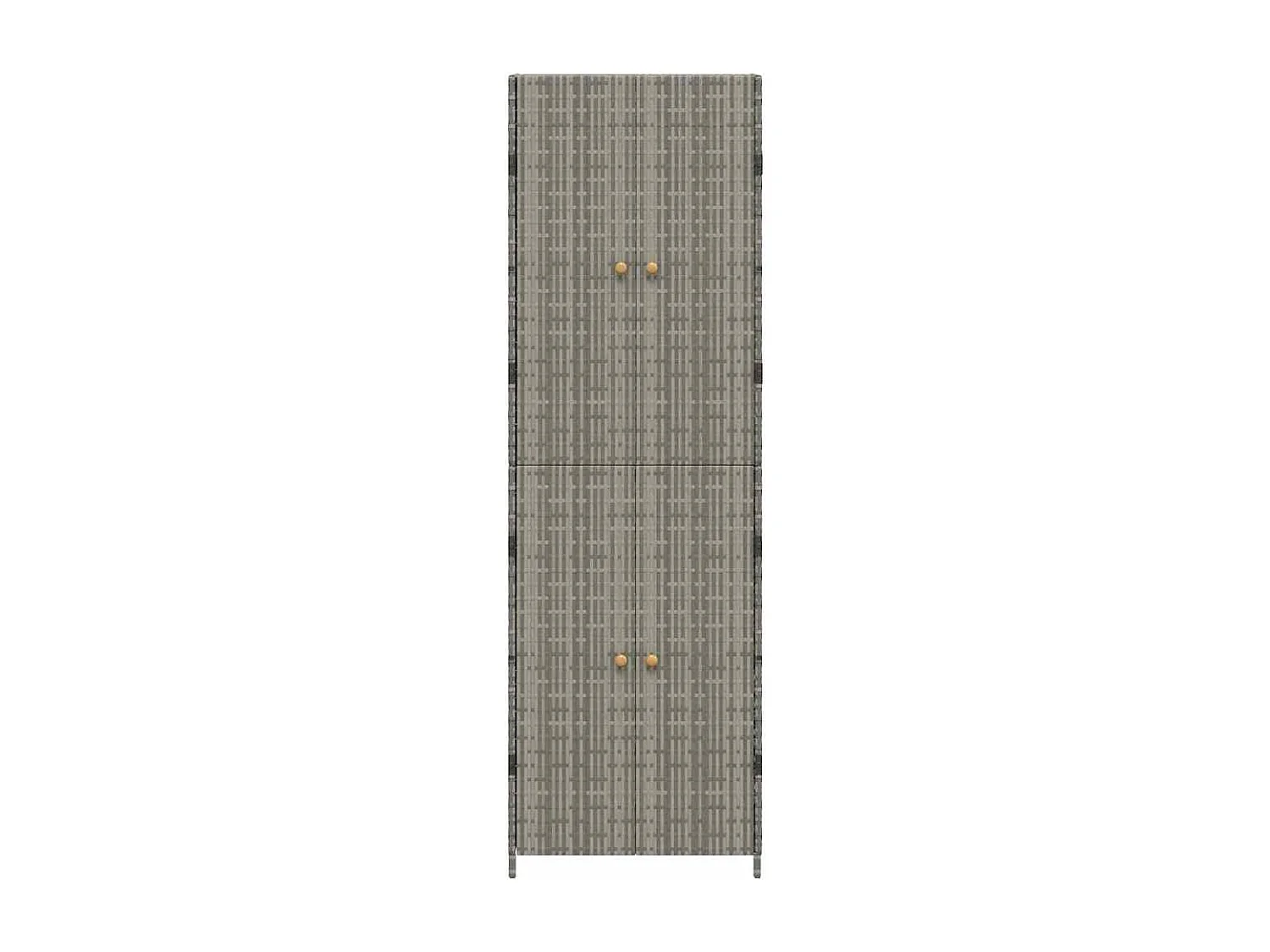 Gartenschrank Grau 59x40x180 cm Poly Rattan