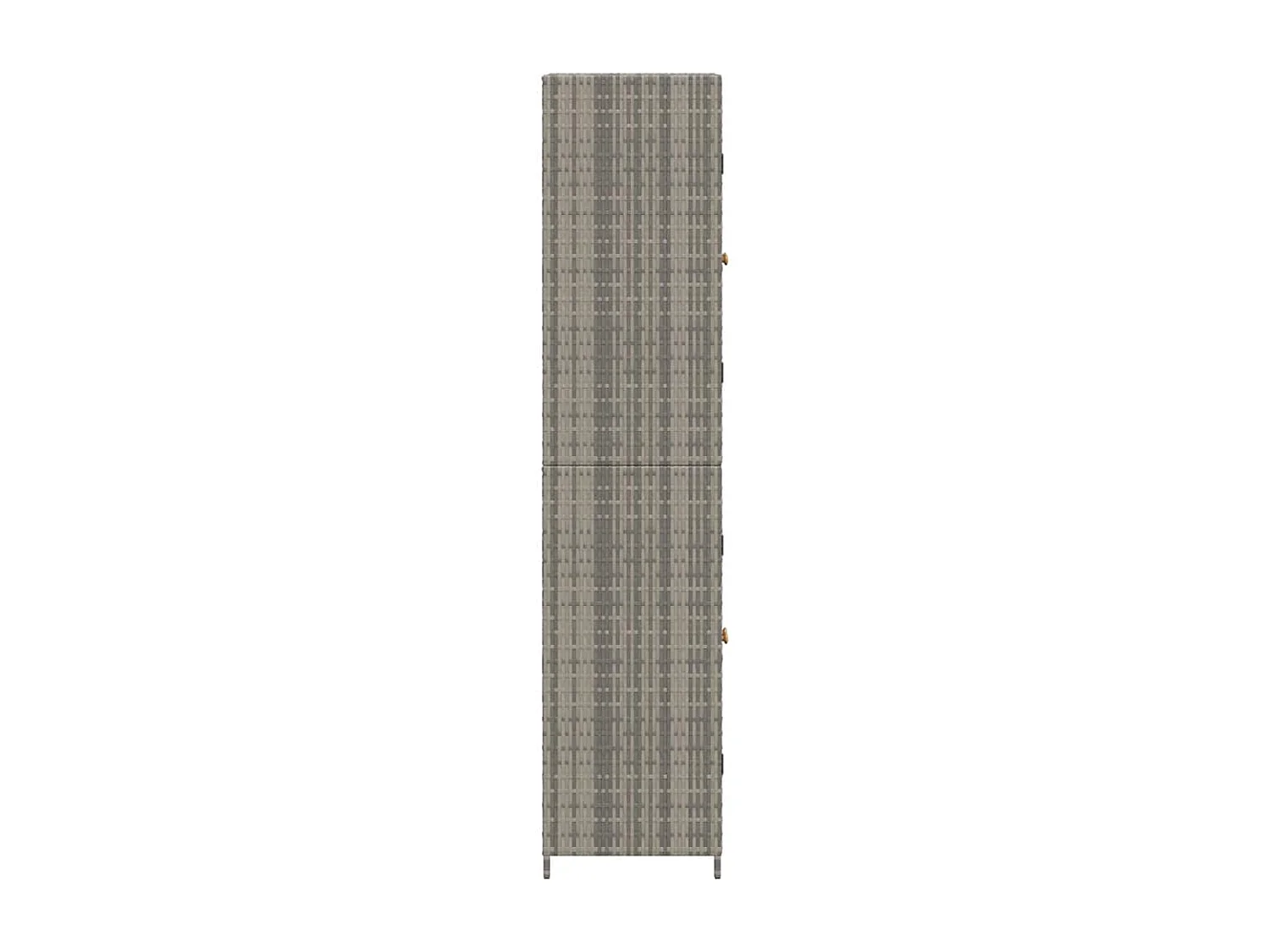 Gartenschrank Grau 59x40x180 cm Poly Rattan