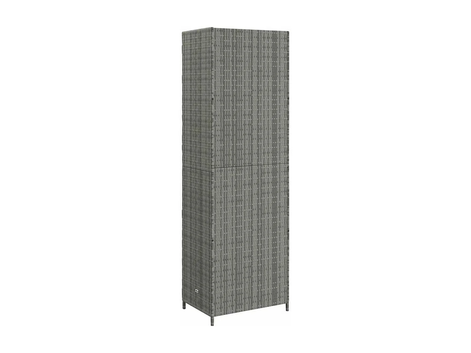 Gartenschrank Grau 59x40x180 cm Poly Rattan