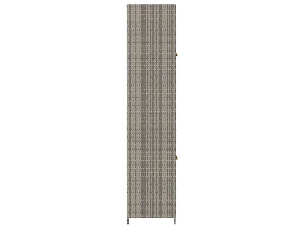 Gartenschrank Grau 59x40x180 cm Poly Rattan