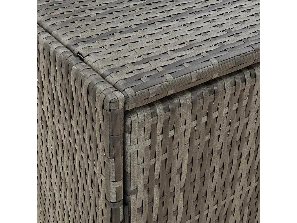 Armoire de rangement jardin Gris 59x40x180 cm Résine tressée
