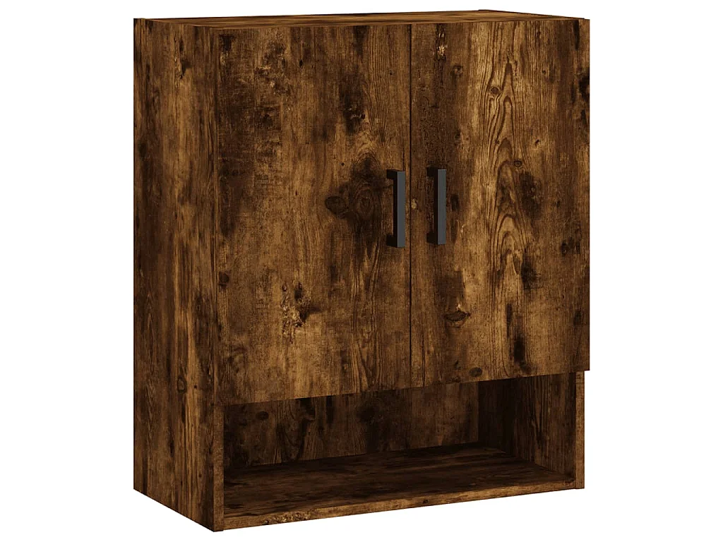 Wandkast 60x31x70 cm bewerkt hout gerookt eikenkleurig