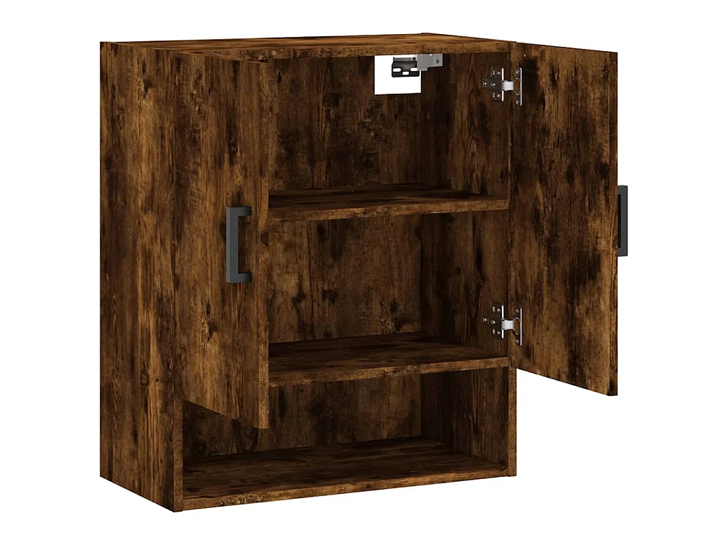 Wandkast 60x31x70 cm bewerkt hout gerookt eikenkleurig