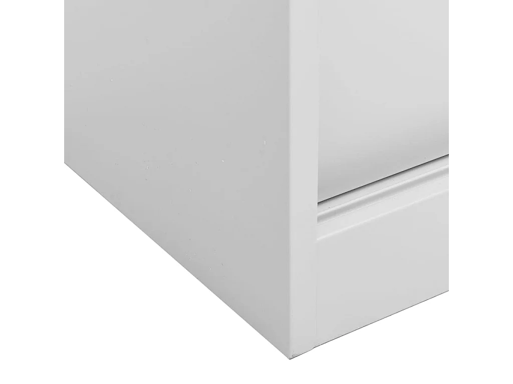 Armoire de bureau porte coulissante Gris clair 90x40x90cm Acier