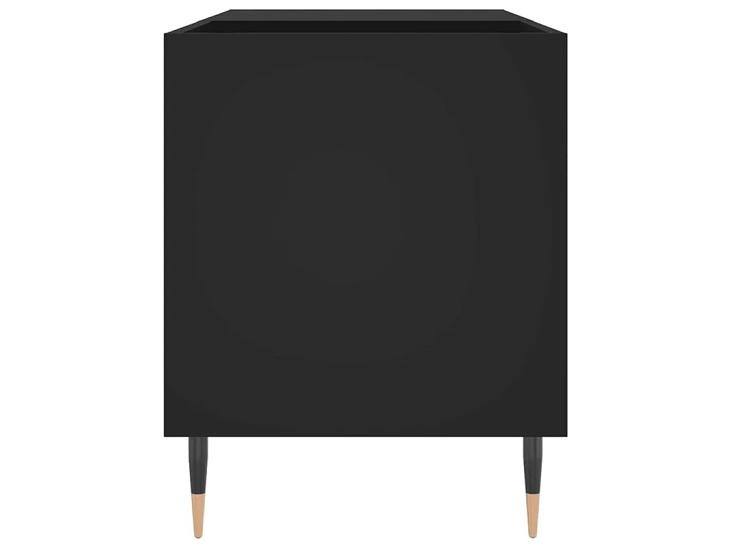 Platenkast 85x38x48 cm bewerkt hout zwart