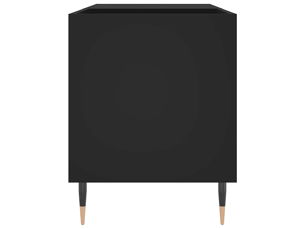 Plattenschrank Schwarz 85x38x48 cm Holzwerkstoff