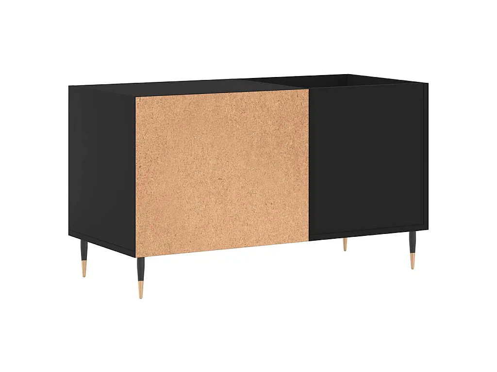 Plattenschrank Schwarz 85x38x48 cm Holzwerkstoff
