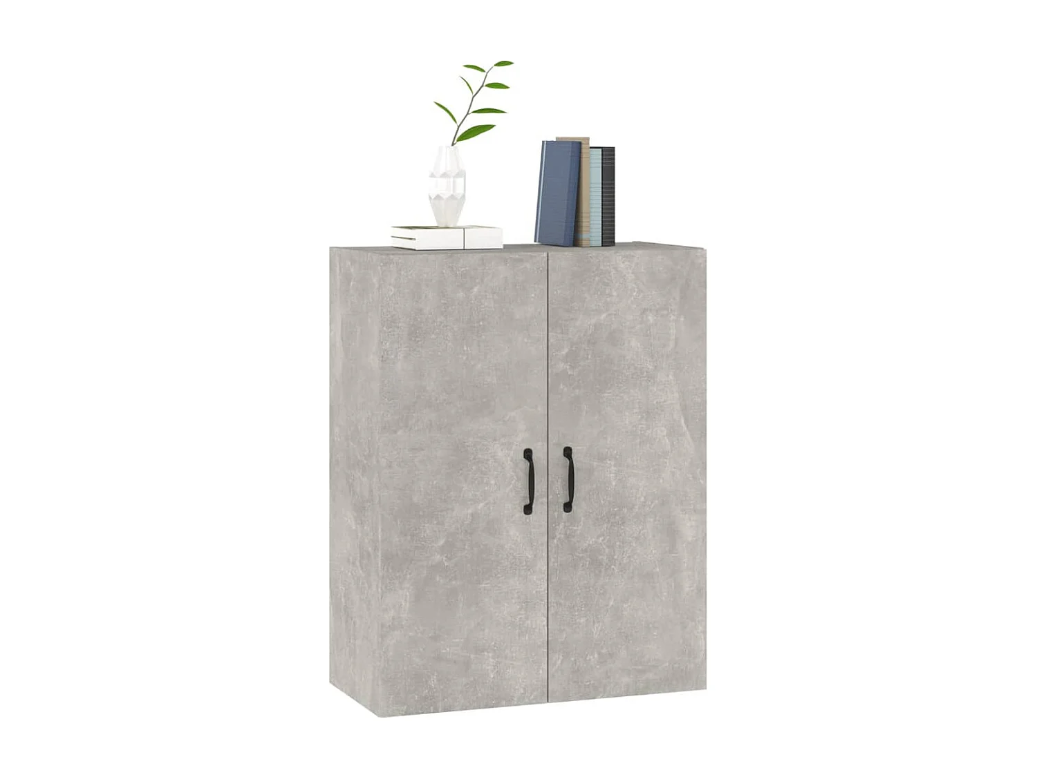 Armoire suspendue Gris béton 69,5x34x90 cm Bois d'ingénierie