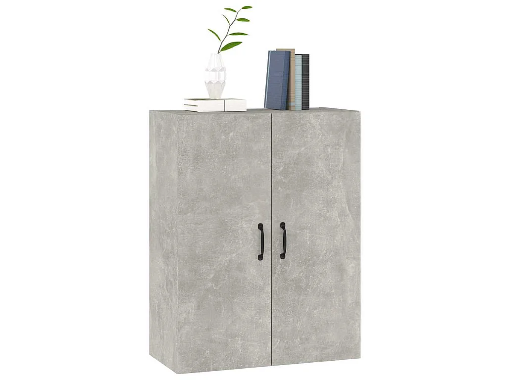 Armario colgante madera ingeniería gris hormigón 69,5x34x90 cm