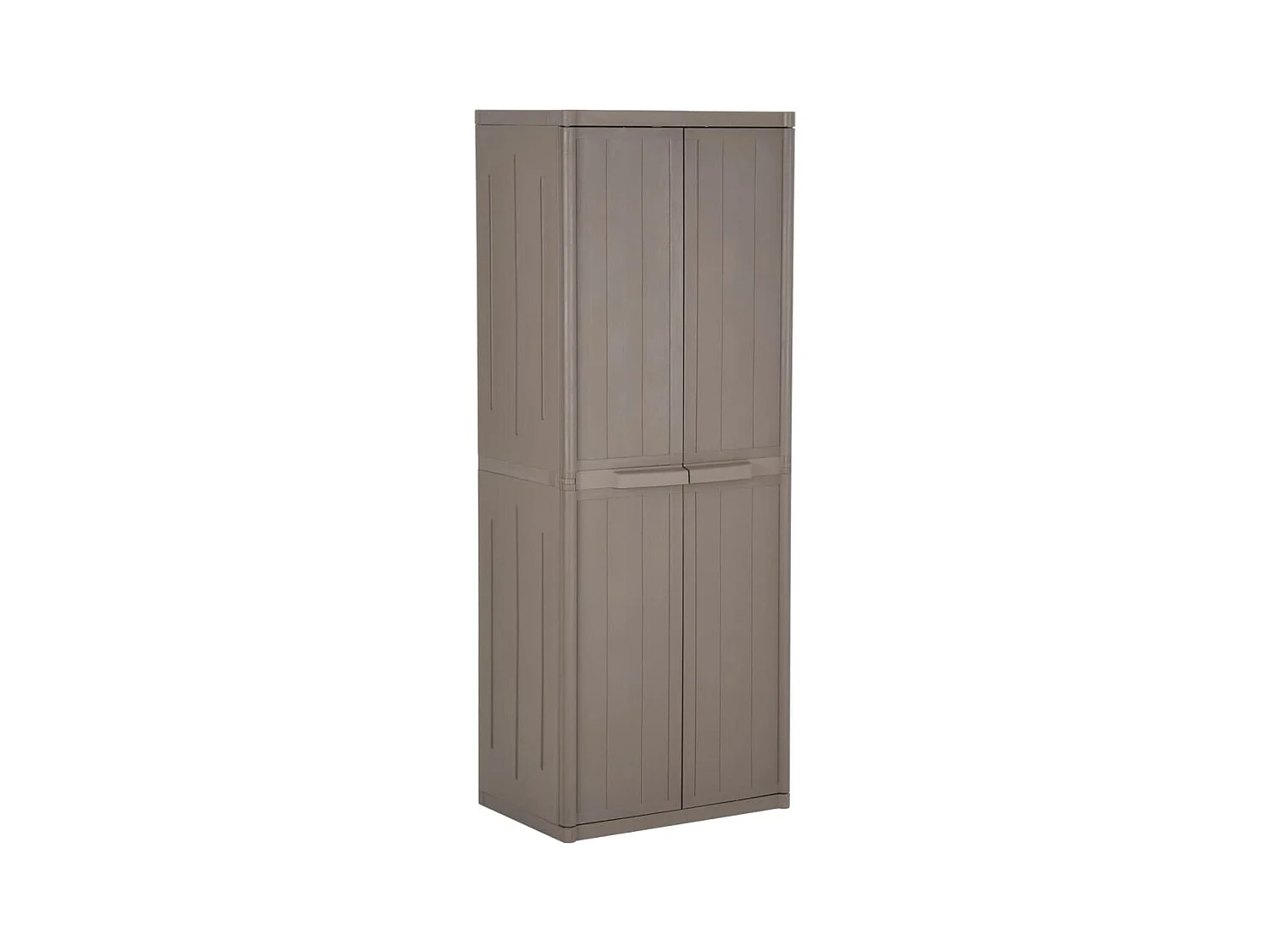 Armoire de rangement jardin Marron 65x45x172 cm PP Aspect bois