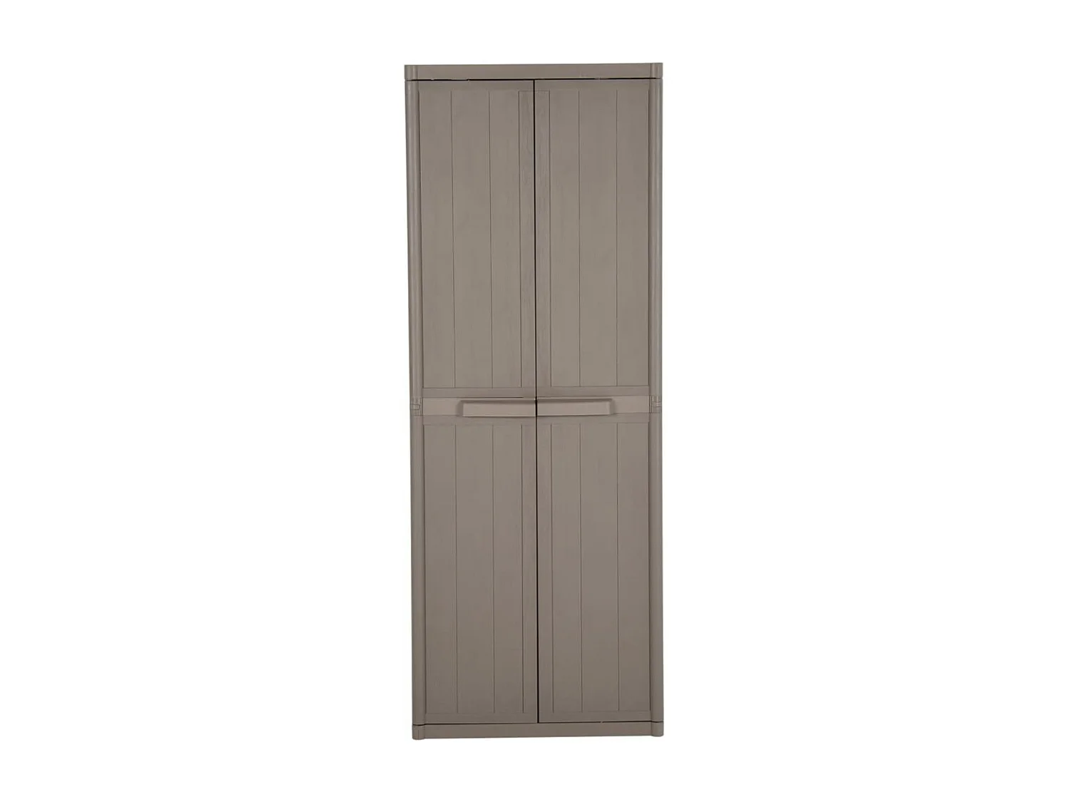 Armoire de rangement jardin Marron 65x45x172 cm PP Aspect bois