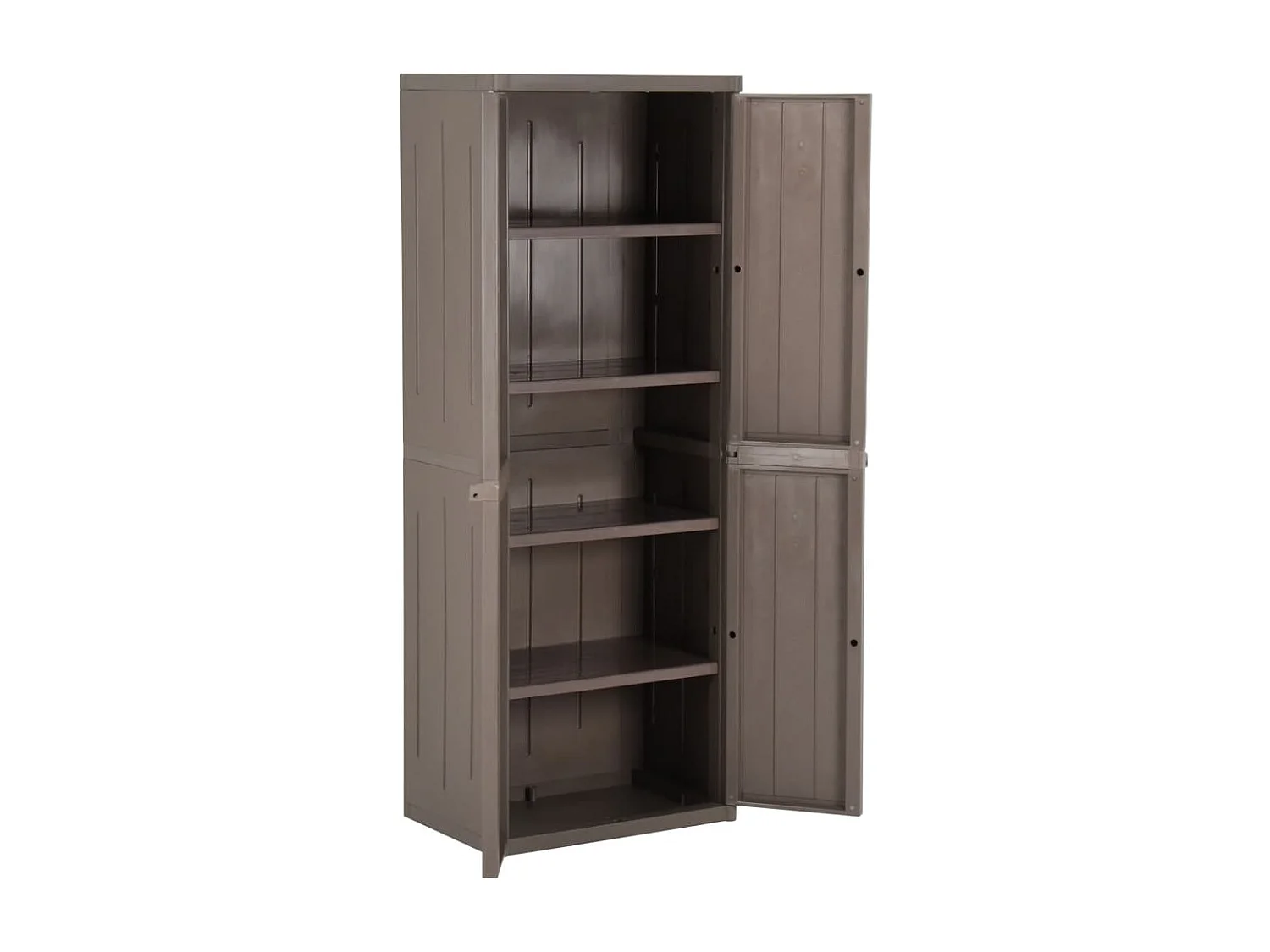 Armoire de rangement jardin Marron 65x45x172 cm PP Aspect bois