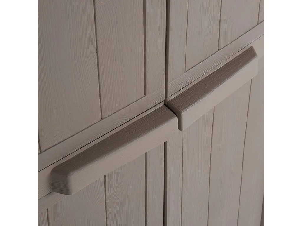 Armoire de rangement jardin Marron 65x45x172 cm PP Aspect bois