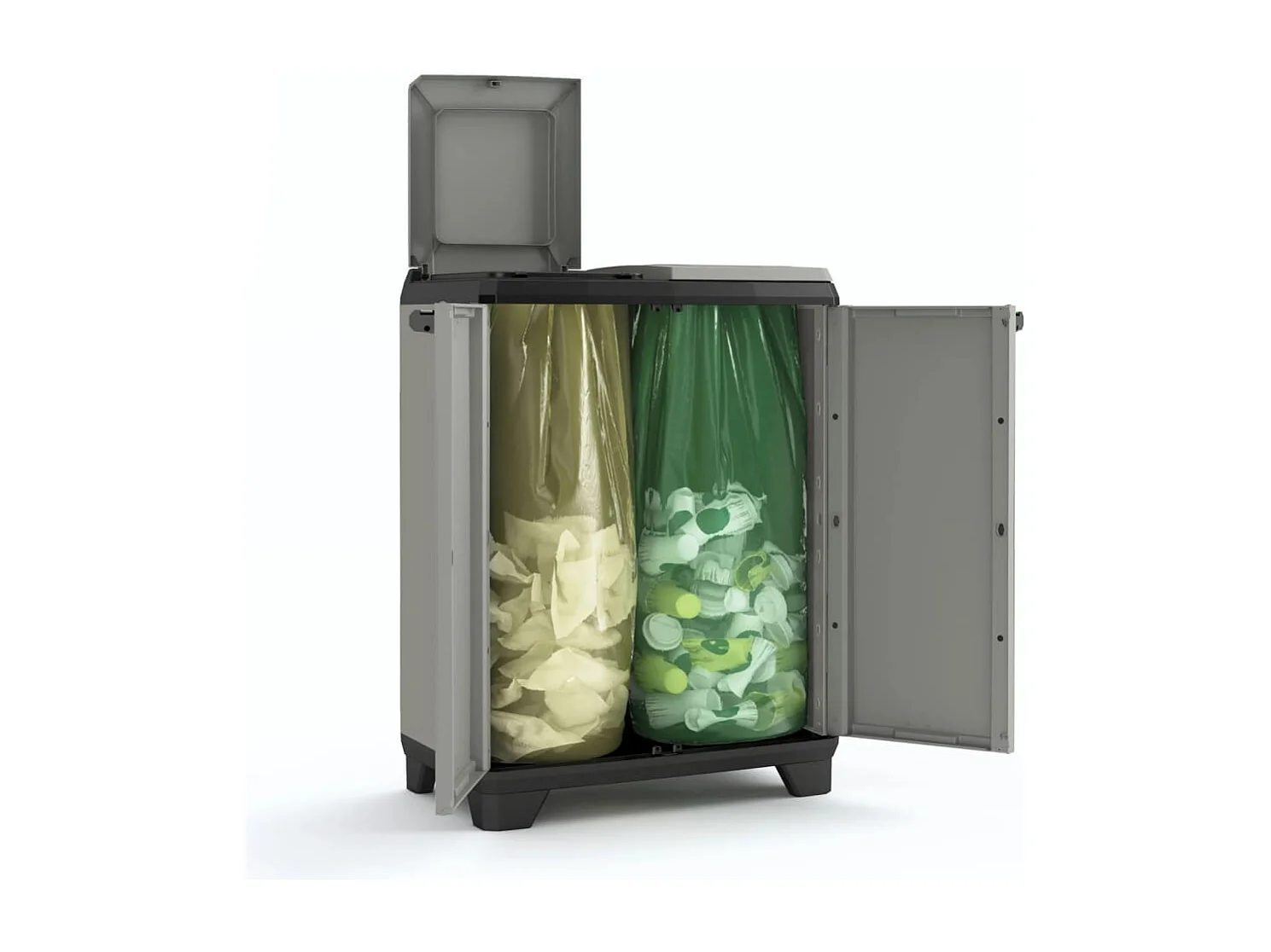 Armario de Reciclaje Planet gris y negro