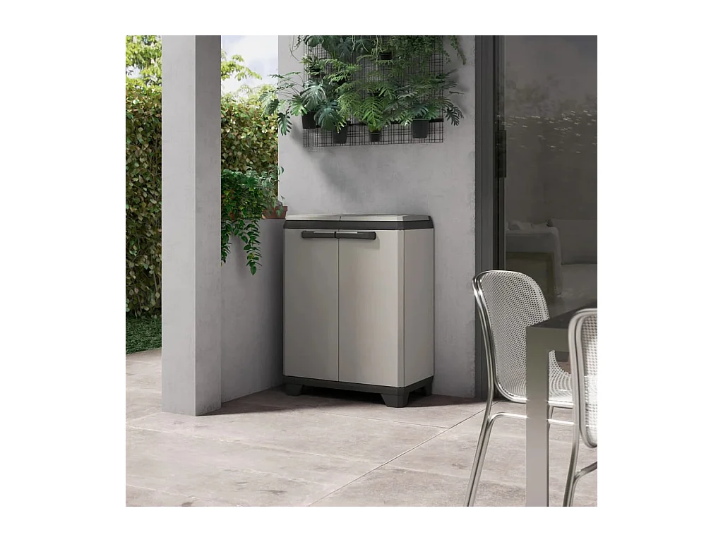 Armoire de recyclage Planet gris et noir