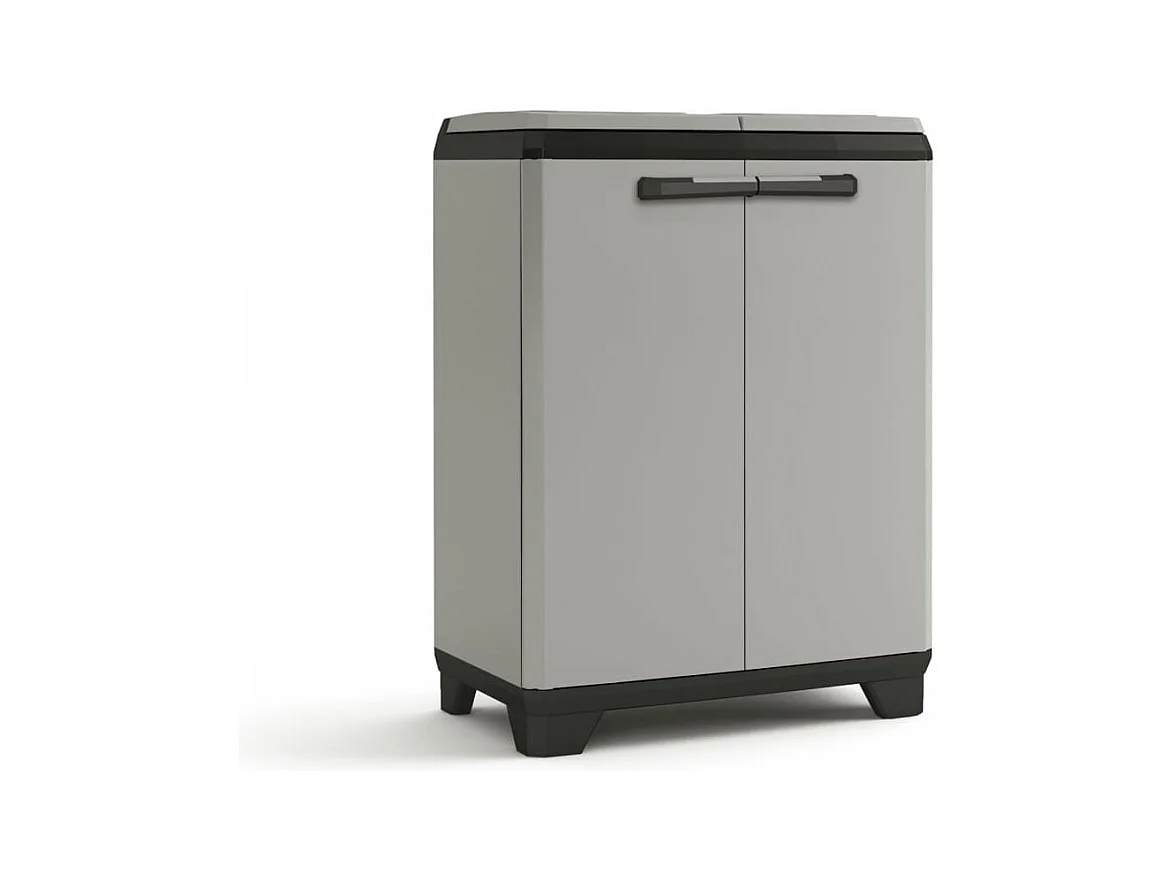 Armadietto per Raccolta Differenziata Planet Grigio e Nero