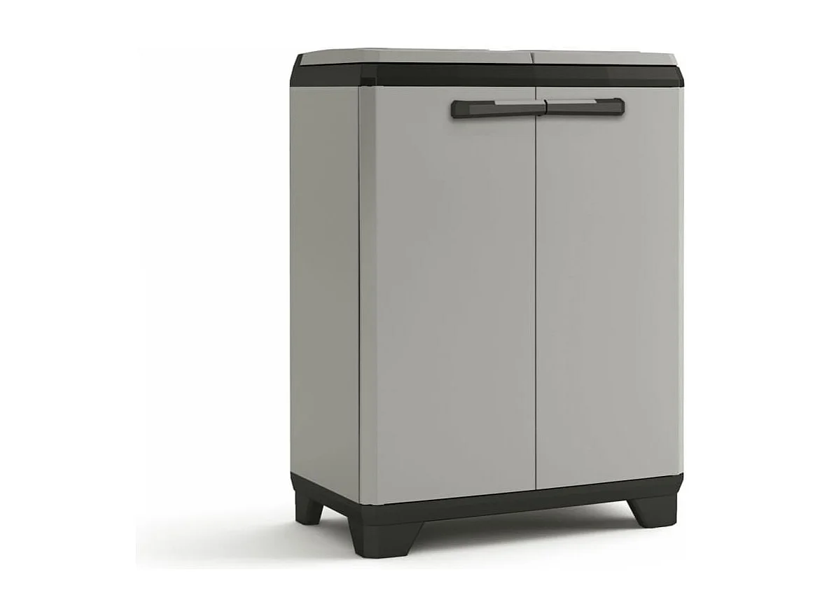 Armadietto per Raccolta Differenziata Planet Grigio e Nero