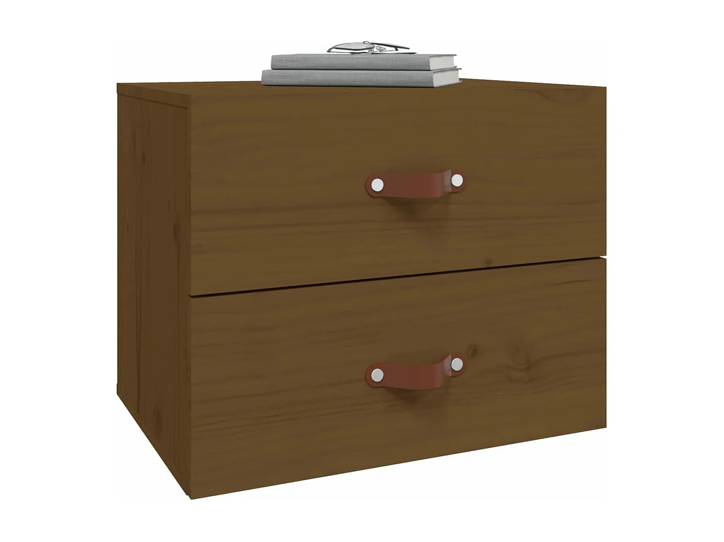 Table de chevet murale Marron miel 50x36x40 cm