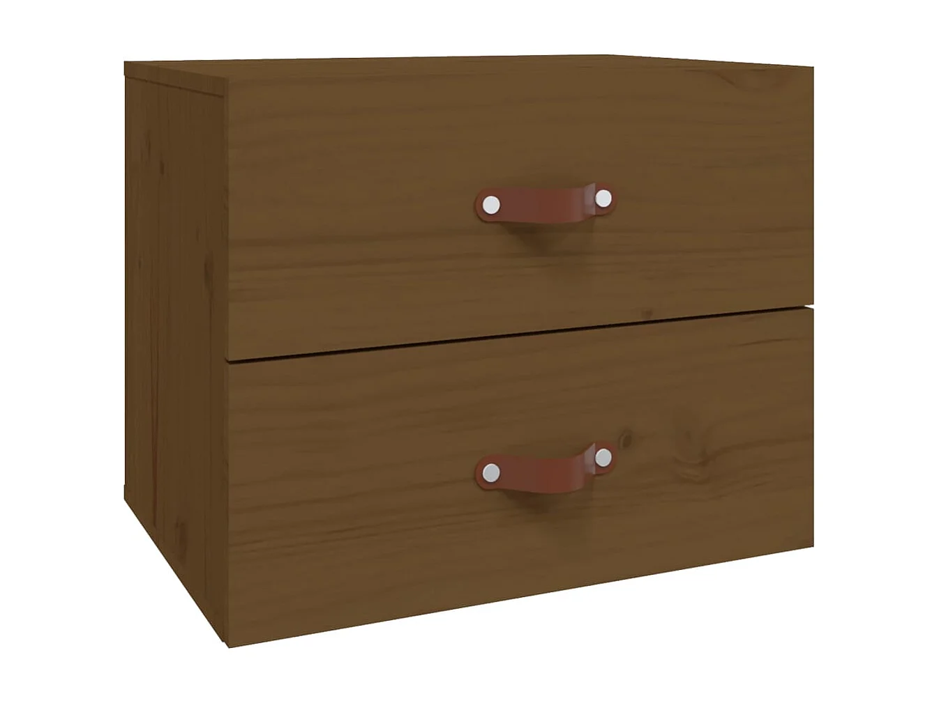 Table de chevet murale Marron miel 50x36x40 cm