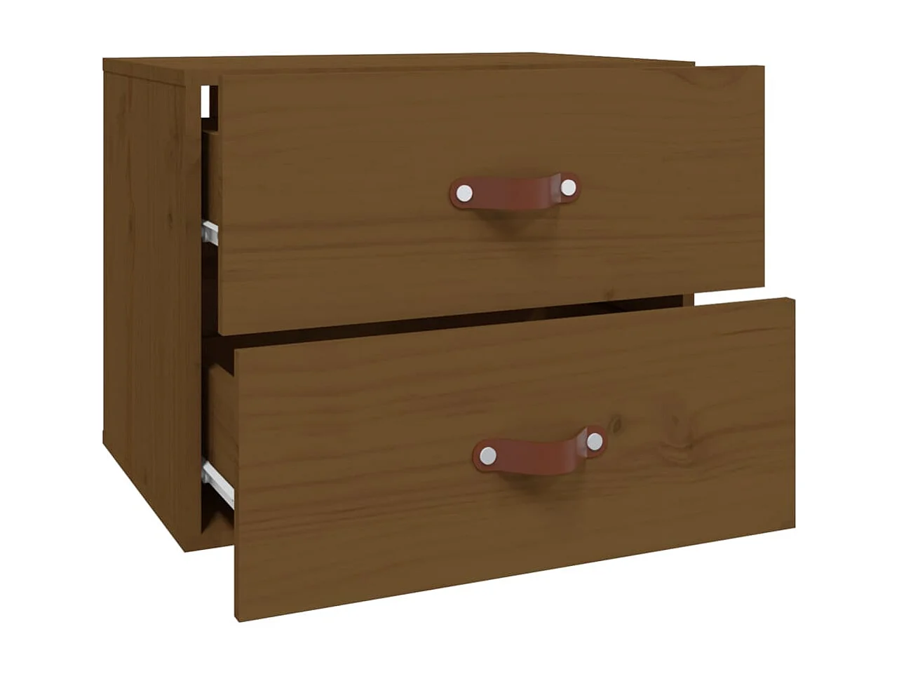 Table de chevet murale Marron miel 50x36x40 cm