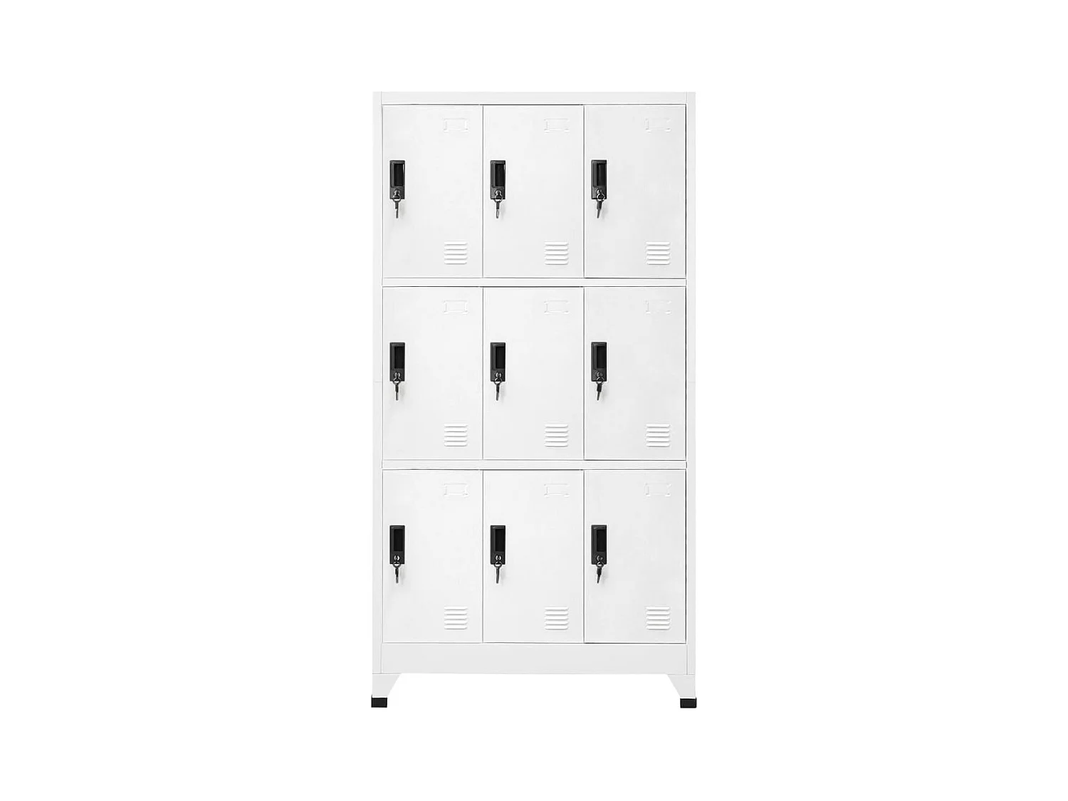 Lockerkast 90x45x180 cm staal wit