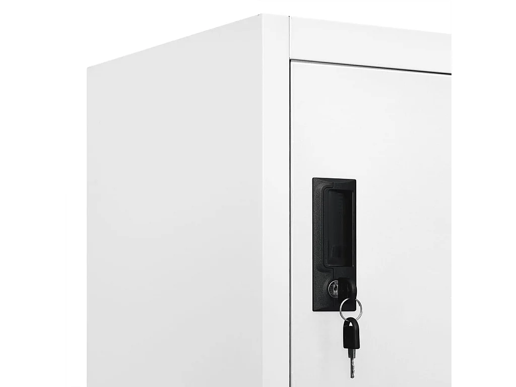 Schließfachschrank Weiß 90x45x180 cm Stahl