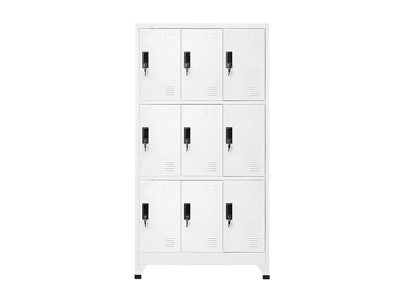 Armoire à casiers Blanc 90x45x180 cm Acier